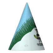 Chapeaux De Fètes Funny Snowman Merry Christmas Skiing Cartoon (Gauche)