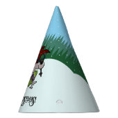 Chapeaux De Fètes Funny Snowman Merry Christmas Skiing Cartoon (Droite)