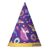 Chapeaux De Fètes Fusion Whimsical des licornes, beignes, crème glac (Gauche)