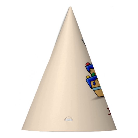 Chapeaux De Fètes Garçon 5e anniversaire, 5 sur Gâteau bleu doux (Gauche)