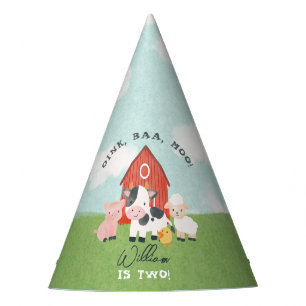 Chapeaux De Fètes Garçons Cute Farm Animal Barnyard Enfants 2e anniv