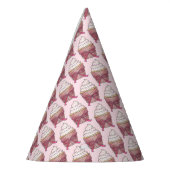 Chapeaux De Fètes Gâteau rose avec paillettes et nœud rose Mariage S (Gauche)