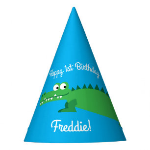 Chapeaux De Fètes Gator Alligator Crocodile 1er anniversaire