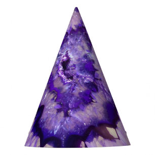 Chapeaux De Fètes Géode d'âge violet de plumes