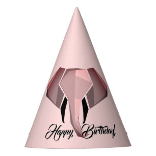 Chapeaux De Fètes Geometrics Elephant Head Anniversaire