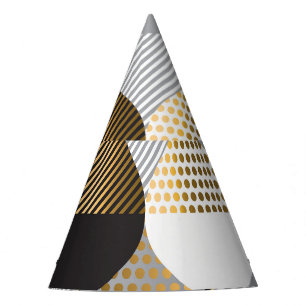 Chapeaux De Fètes Géométrique de luxe : noir, or motif