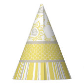 Chapeaux De Fètes Géométrique jaune et gris (Dos)