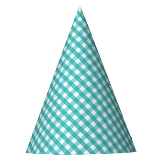 Chapeaux De Fètes Gingham Bleu (Devant)