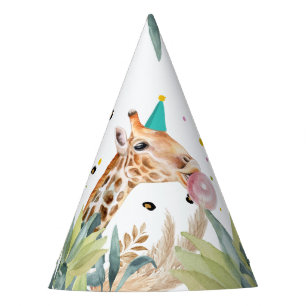 Chapeaux De Fètes Giraffe Fête Animaux Safari Animaux sauvages Anniv