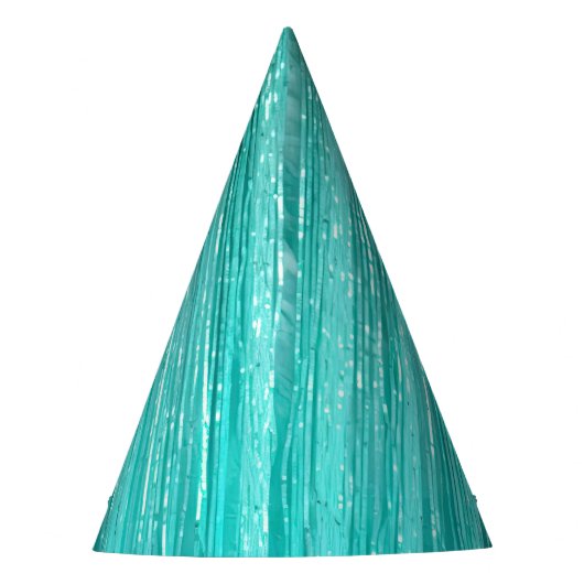 Chapeaux De Fètes Girly Aqua Mint Glam Tinsel Stripes (Devant)