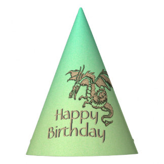 Chapeaux De Fètes Golden Dragon Green Anniversaire