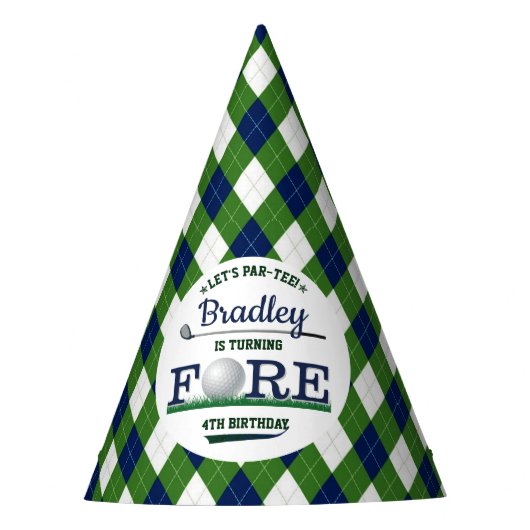 Chapeaux De Fètes Golf PAR-TEE 4e anniversaire (Devant)