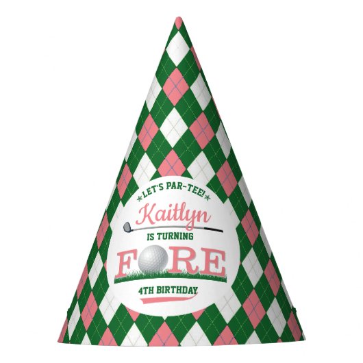 Chapeaux De Fètes Golf PAR-TEE 4e anniversaire (Devant)