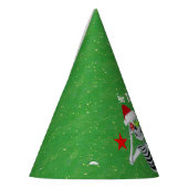 Chapeaux De Fètes Goofy Skeleton tenant des ornements Santa Hat Gree (Gauche)