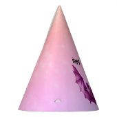 Chapeaux De Fètes Gothic Dark Pink Flying Spooky Birthday Bat (Gauche)