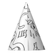 Chapeaux De Fètes Graffiti mignon : Doodle Art Set. (Dos)