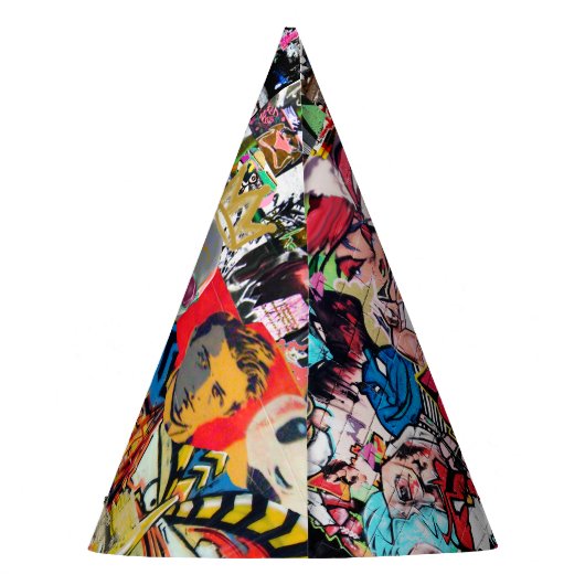 Chapeaux De Fètes Graffiti mur collage (Dos)