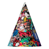 Chapeaux De Fètes Graffiti mur collage (Gauche)