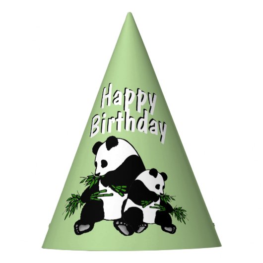 Chapeaux De Fètes Grandir jusqu'à Panda Anniversaire (Devant)