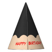 Chapeaux De Fètes Graphique en pointes de crayon Anniversaire (Dos)