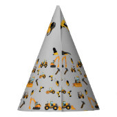 Chapeaux De Fètes Gray Construction Garçon Anniversaire Bilingue Par (Dos)