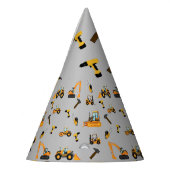 Chapeaux De Fètes Gray Construction Garçon Anniversaire Bilingue Par (Gauche)