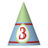 Chapeaux De Fètes Green Baby Blue Red Numéro personnalisé (Devant)