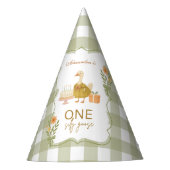 Chapeaux De Fètes  Green Gingham Silly Goose 1st Birthday (Devant)