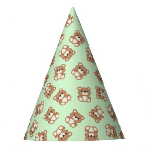 Chapeaux De Fètes Green Teddy Bear fête d'anniversaire