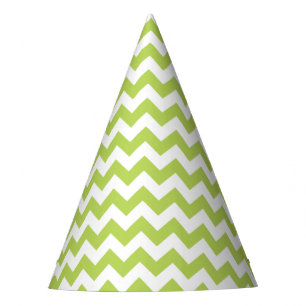 Chapeaux De Fètes Green Zigzag, Green Chevron, Motif géométrique