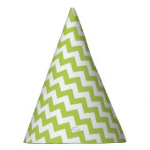 Chapeaux De Fètes Green Zigzag, Green Chevron, Motif géométrique (Droite)