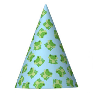 Chapeaux De Fètes Grenouille Anniversaire Bleu