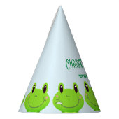 Chapeaux De Fètes Grenouille Anniversaire Thème Bleu Beau (Gauche)