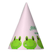 Chapeaux De Fètes Grenouille Anniversaire Thème Fête Jolie rose (Gauche)