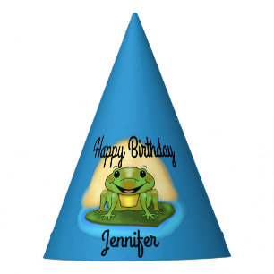 Chapeaux De Fètes Grenouille de joyeux anniversaire sur des