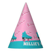 Chapeaux De Fètes Groovy Retro Rainbow Roller Skating Birthday Party (Gauche)