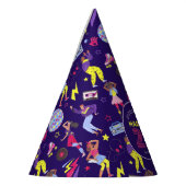 Chapeaux De Fètes Groovy Roller Disco Fête Violette Rétro Millénaris (Gauche)