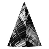 Chapeaux De Fètes Grund Black Blanc Flannel Plaid Tartan Design (Dos)