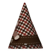 Chapeaux De Fètes Guingan Brown et rouge d'anniversaire de (Droite)