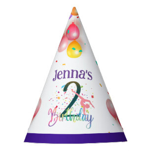 Chapeaux De Fètes Gymnaste mignonne anniversaire de enfant fête cart