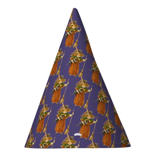 Chapeaux De Fètes Halloween à l'ancienne, sorcière fille avec chat n (Droite)