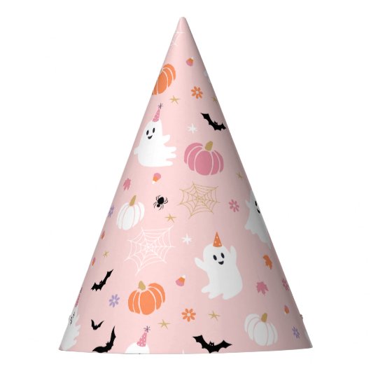 Chapeaux De Fètes Halloween mignon Dusty rose fantôme (Devant)