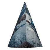 Chapeaux De Fètes Halloween Party Haunted Maison Bleue Nuit Effrayan (Dos)