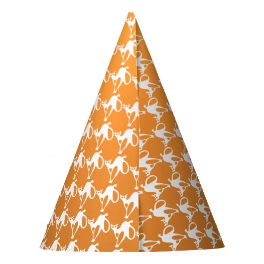 Chapeaux De Fètes Happy Halloween Casquettes de papier de chat blanc (Dos)