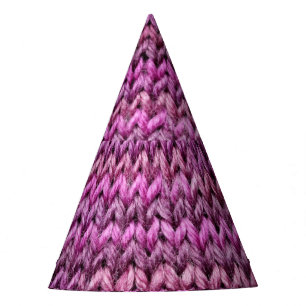Chapeaux De Fètes Harmonie de Knit : Texture de bande violette