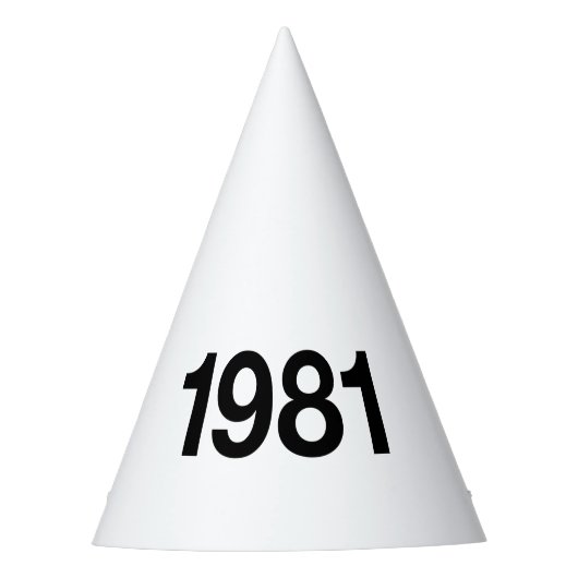 Chapeaux De Fètes Hashtag 1981 44 Anniversaire (Devant)