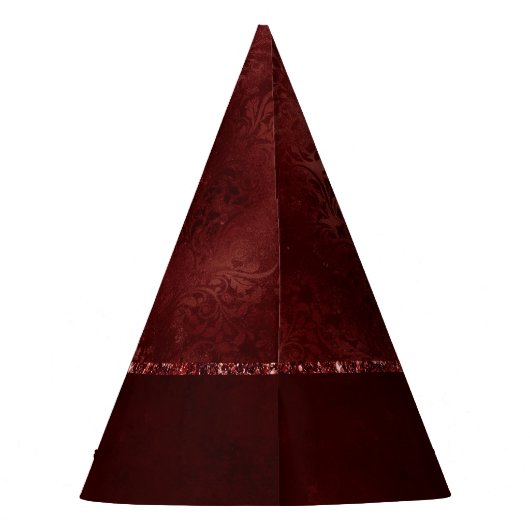 Chapeaux De Fètes Henné Romance | Red Satiny Grunge Damask (Dos)