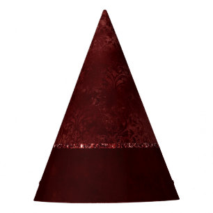 Chapeaux De Fètes Henné Romance Red Satiny Grunge Damask