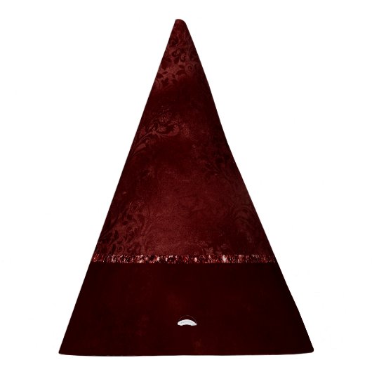 Chapeaux De Fètes Henné Romance | Red Satiny Grunge Damask (Droite)