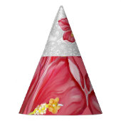 Chapeaux De Fètes Hibiscus & dentelle RED (Gauche)